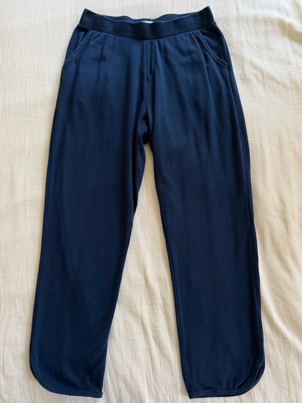 Pact Curve Hem Jogger Sweatpants in Navy Size Large